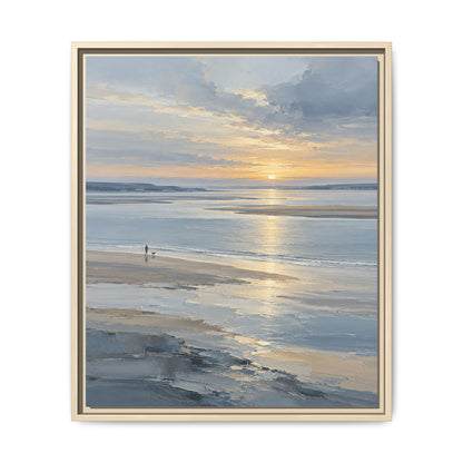 Silver Estuary · Framed Canvas