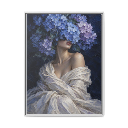 Hydrangea Blue · Framed Canvas