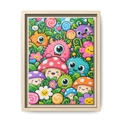 Monster Garden · Framed Canvas