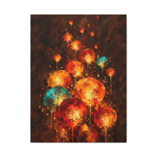Lanternes du Soir · Frameless Canvas