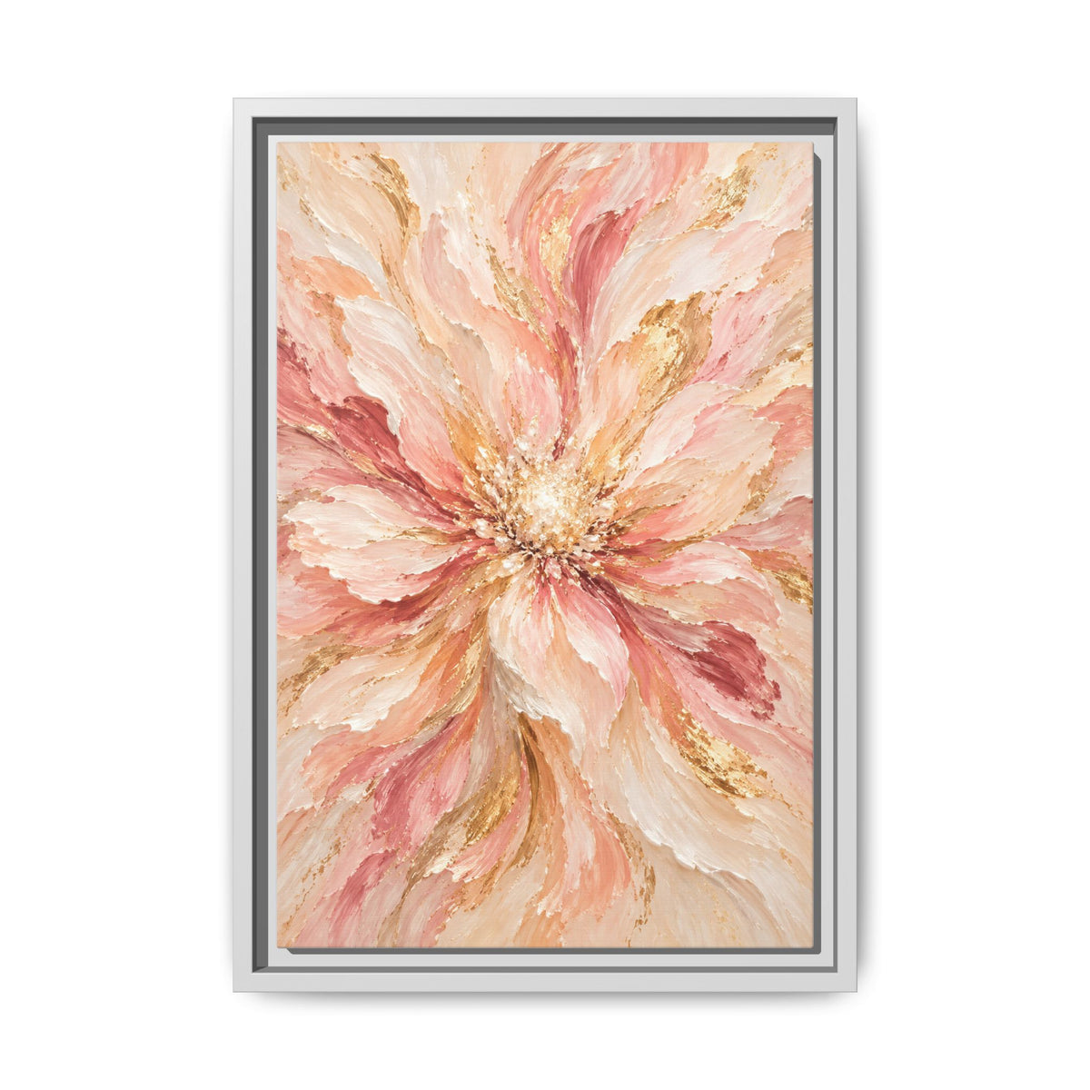 Blush Bloom · Framed Canvas