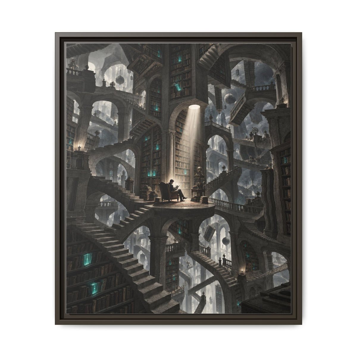 Bibliotheca Infinita · Framed Canvas