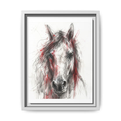 Scarlet Equus · Framed Canvas