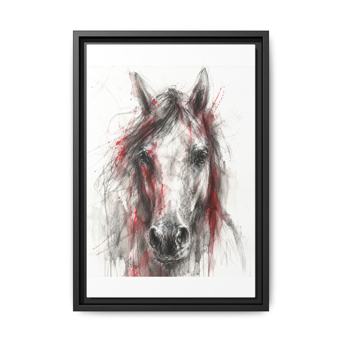 Scarlet Equus · Framed Canvas