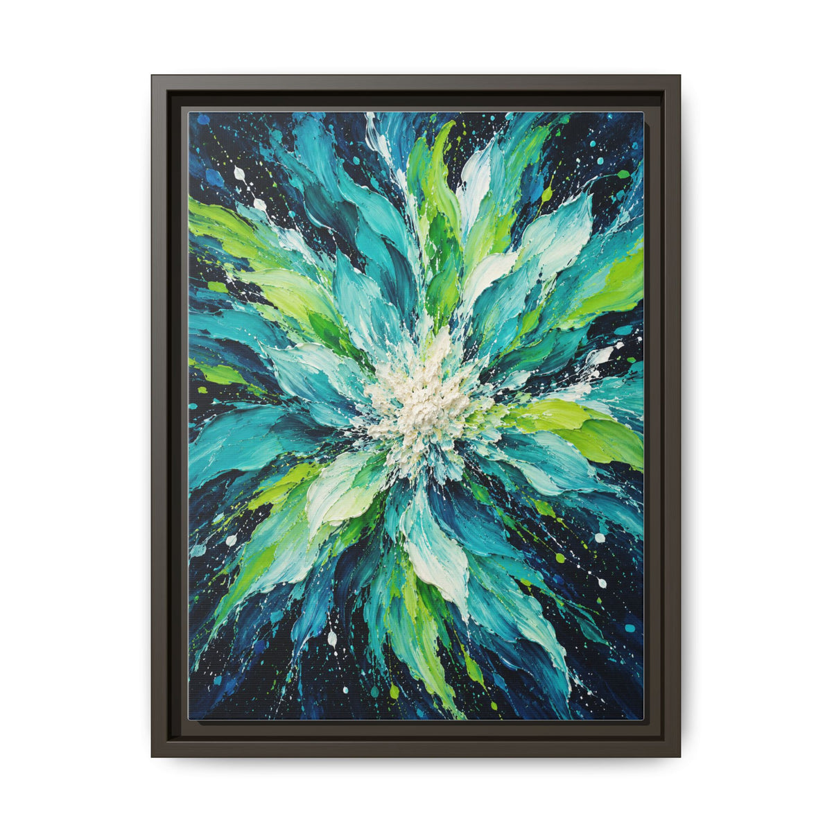 Lagoon Bloom · Framed Canvas