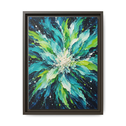 Lagoon Bloom · Framed Canvas