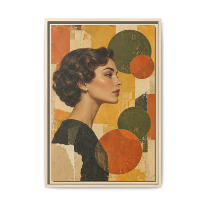 Saffron Thought · Framed Canvas