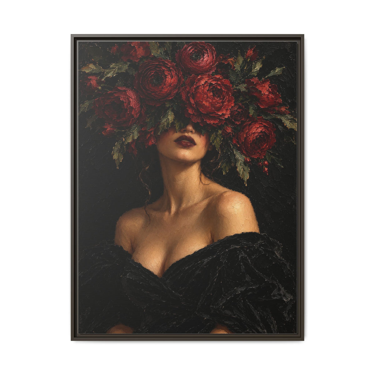 Crimson Reverie · Framed Canvas
