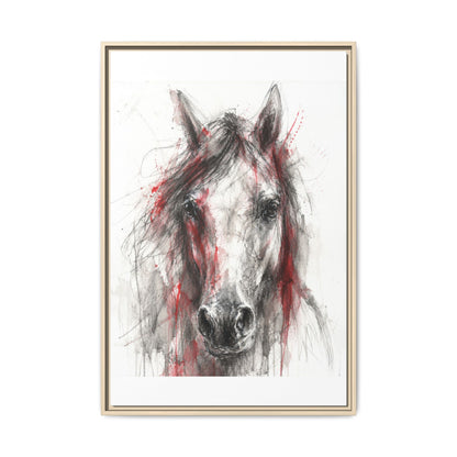 Scarlet Equus · Framed Canvas