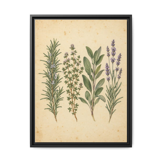 Herb Garden Study · Framed Canvas