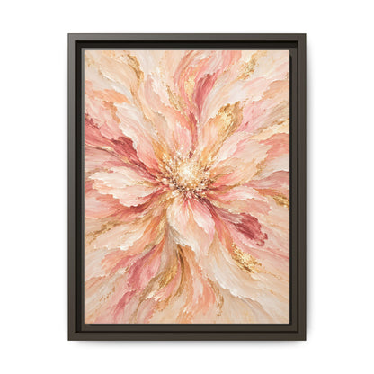 Blush Bloom · Framed Canvas