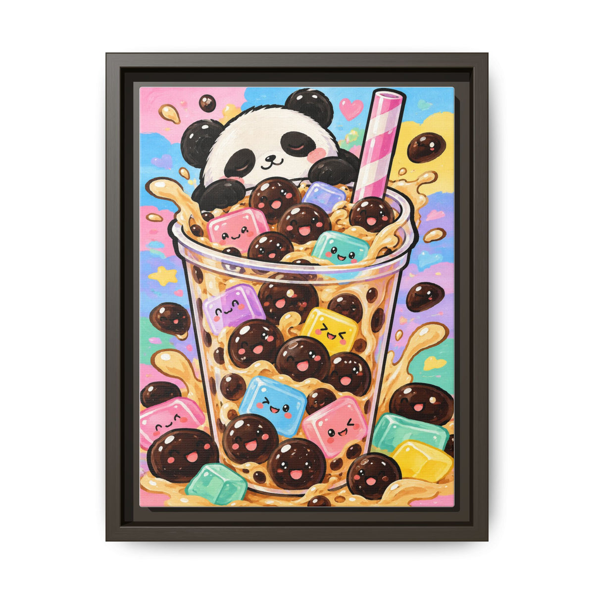 Bubble Tea Buddies · Framed Canvas