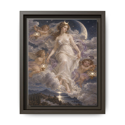 The Descent of Selene · Framed Canvas