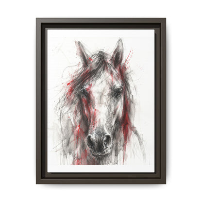 Scarlet Equus · Framed Canvas
