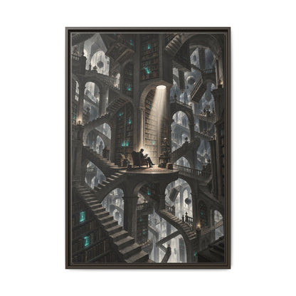 Bibliotheca Infinita · Framed Canvas
