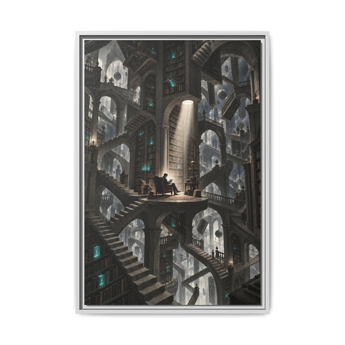 Bibliotheca Infinita · Framed Canvas