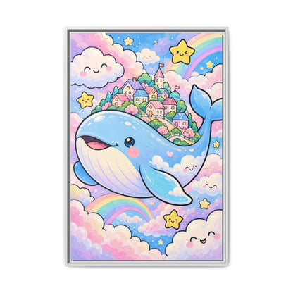 Sweet Dreams Whale · Framed Canvas