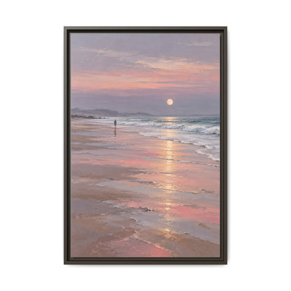 Silver Moon Tide · Framed Canvas