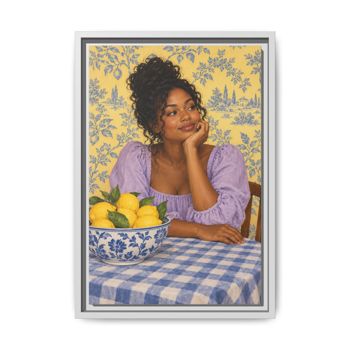 Lemons on the Table · Framed Canvas