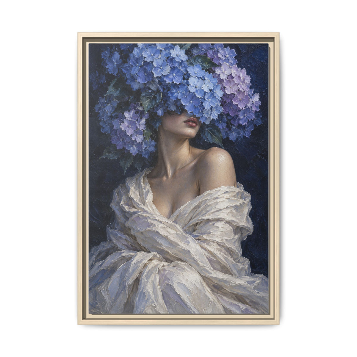 Hydrangea Blue · Framed Canvas
