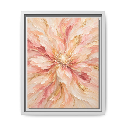 Blush Bloom · Framed Canvas