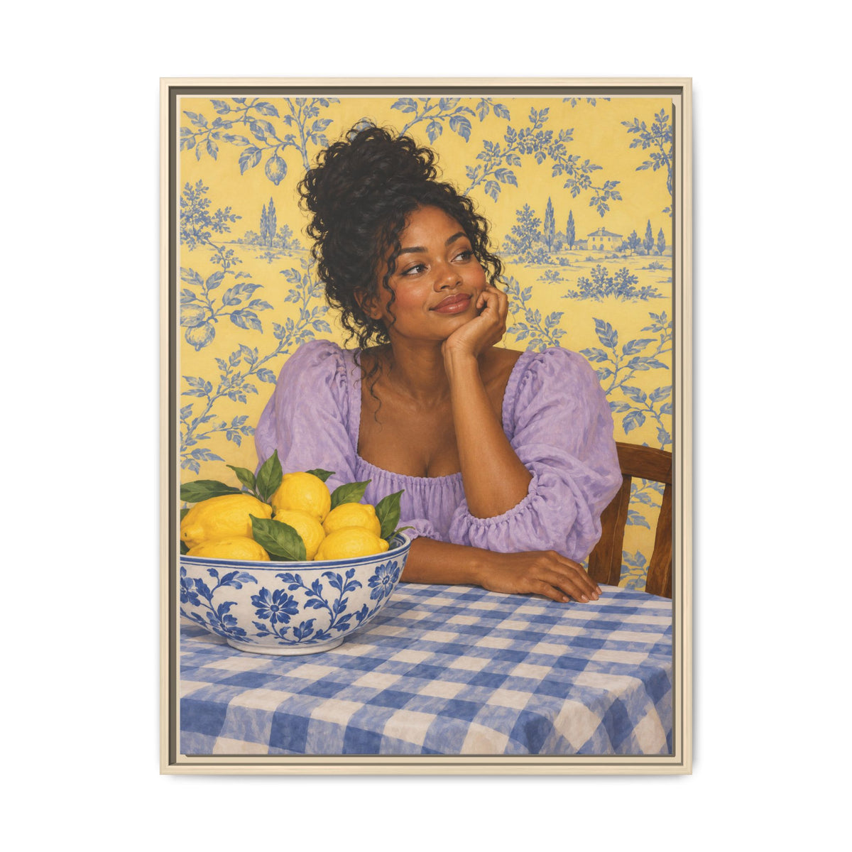 Lemons on the Table · Framed Canvas