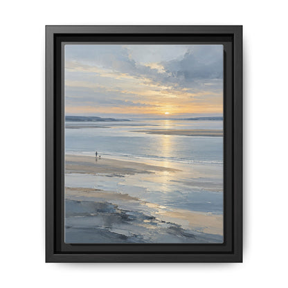 Silver Estuary · Framed Canvas