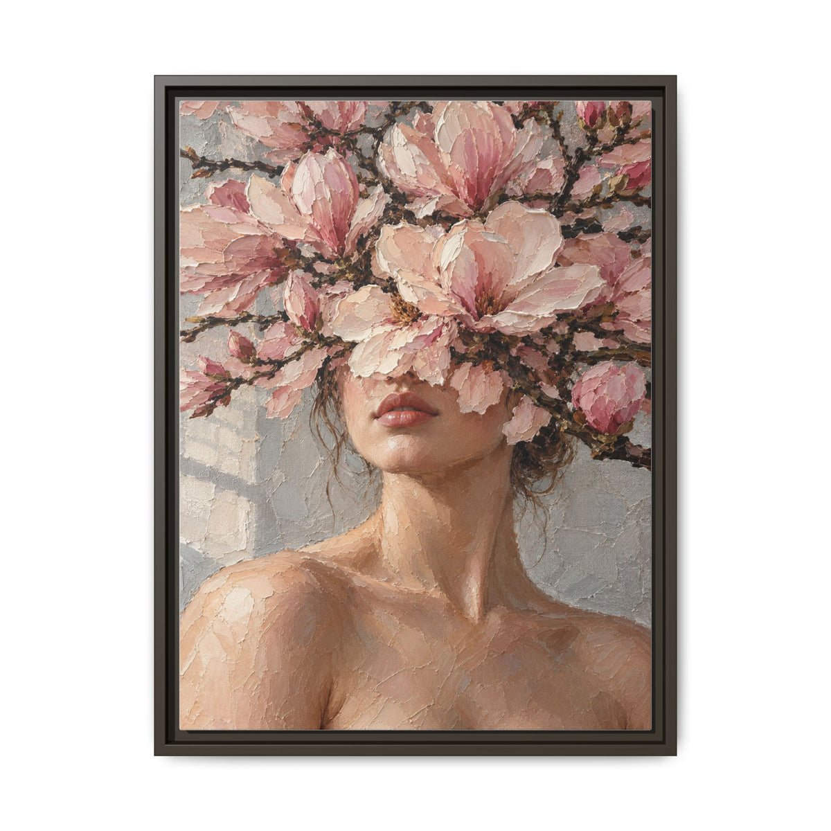 Magnolia Silence · Framed Canvas