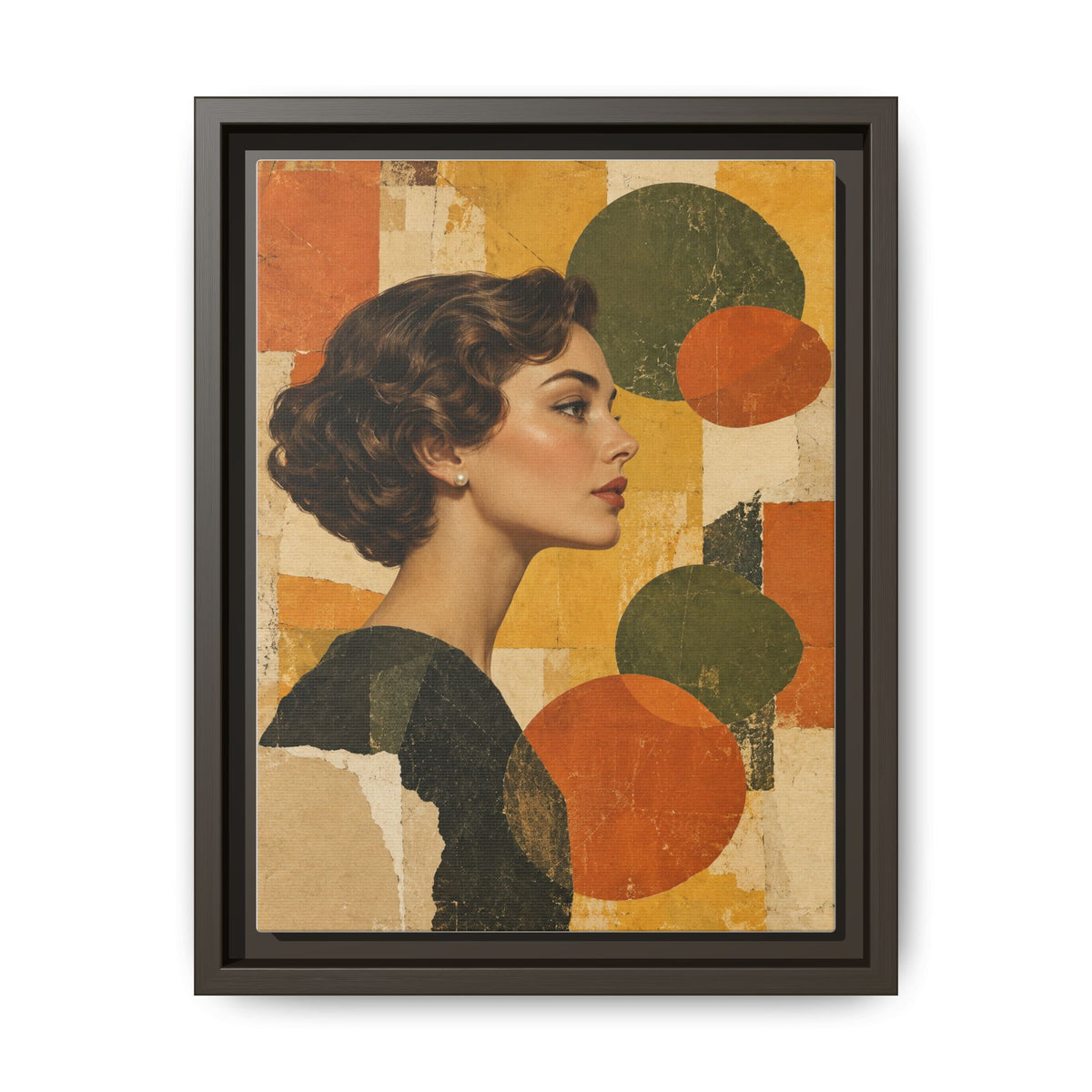 Saffron Thought · Framed Canvas