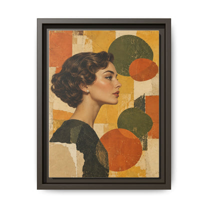 Saffron Thought · Framed Canvas