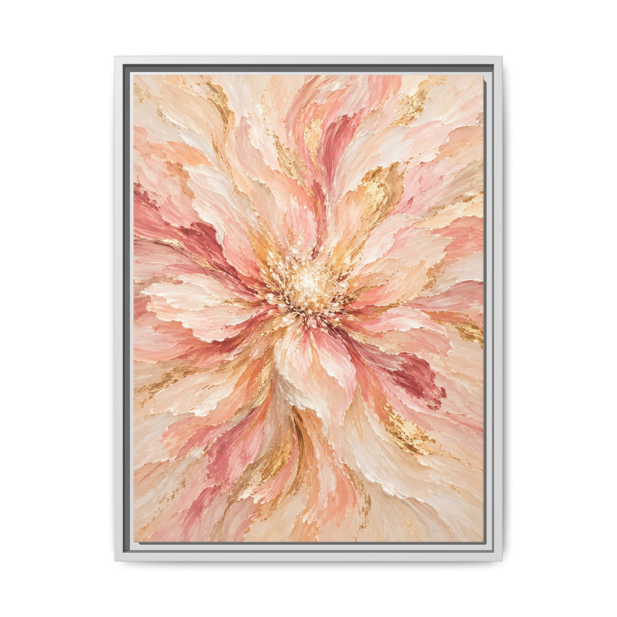 Blush Bloom · Framed Canvas