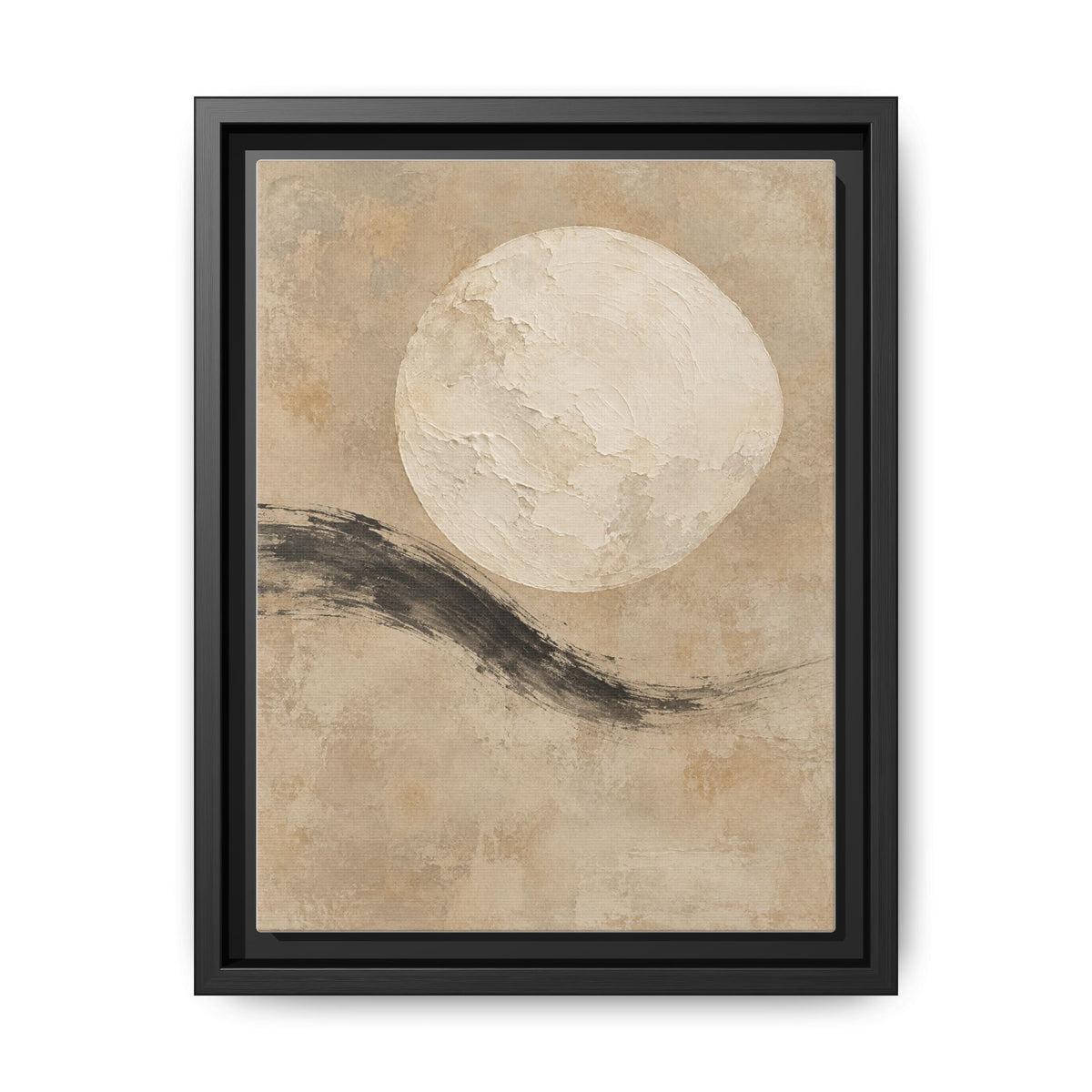 Linen Moon · Framed Canvas