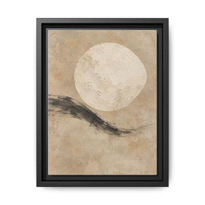 Linen Moon · Framed Canvas