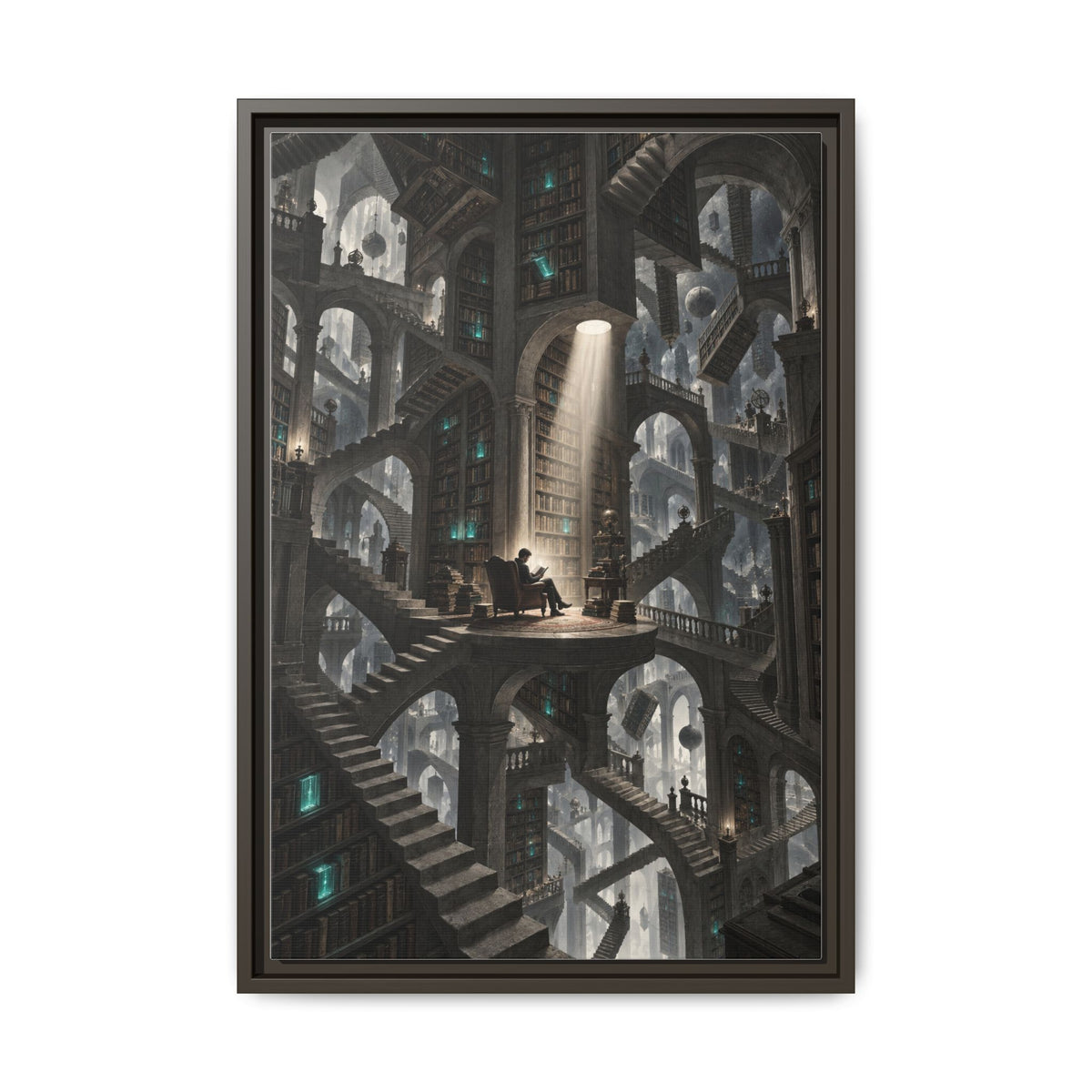 Bibliotheca Infinita · Framed Canvas