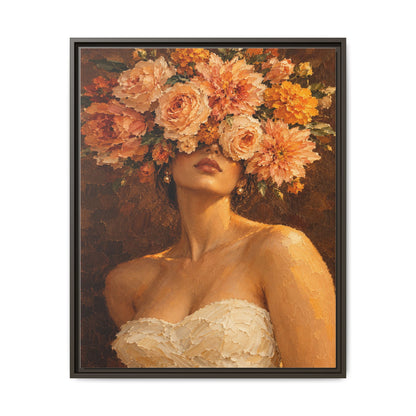 Golden Hour Bloom · Framed Canvas
