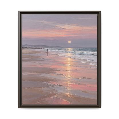 Silver Moon Tide · Framed Canvas