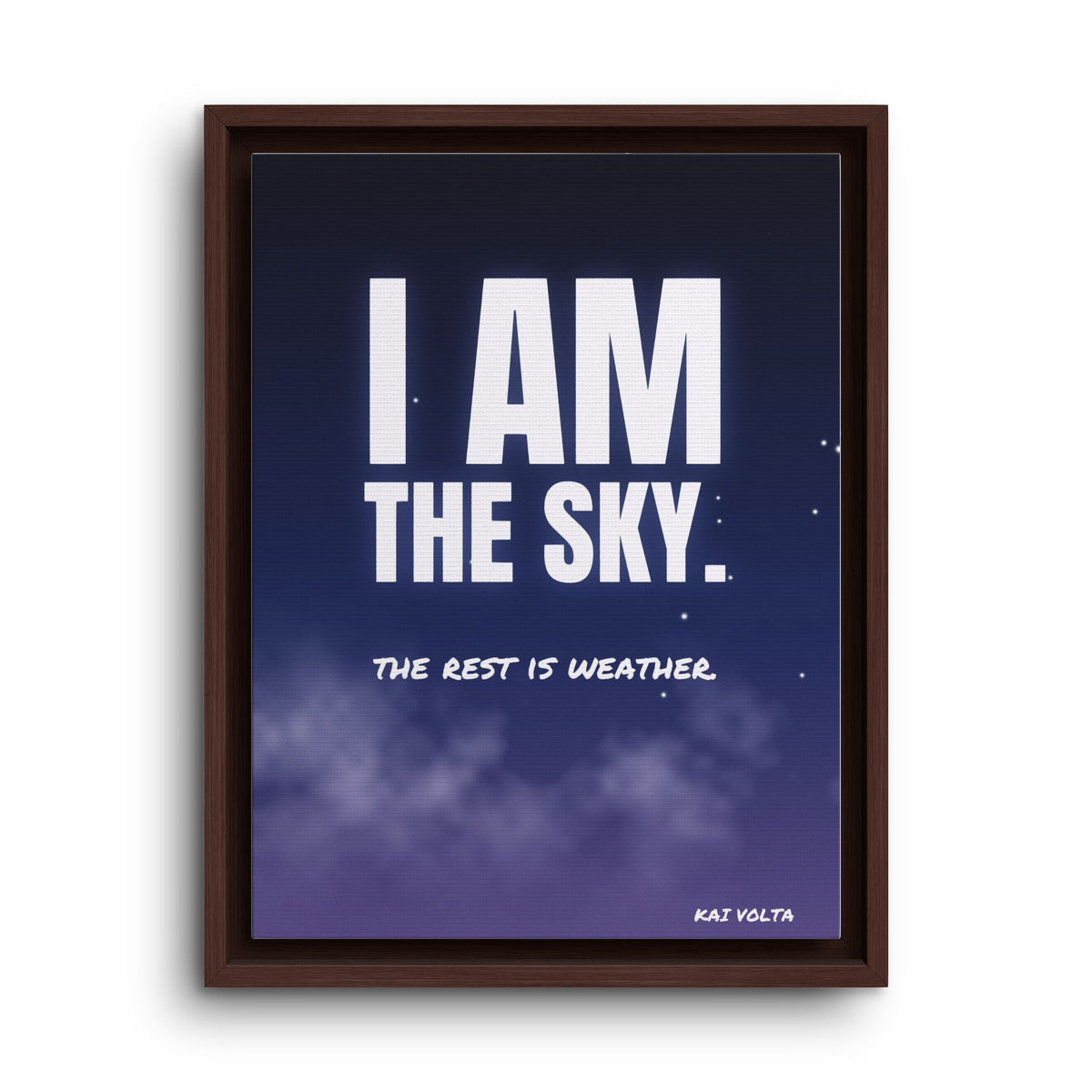I Am the Sky · Framed Canvas