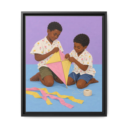 The Kite Makers · Framed Canvas