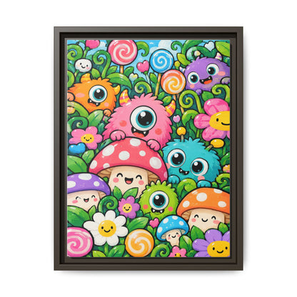 Monster Garden · Framed Canvas