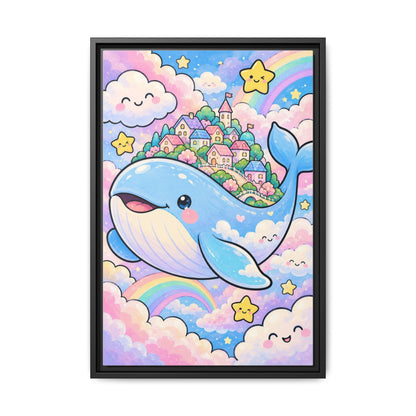Sweet Dreams Whale · Framed Canvas