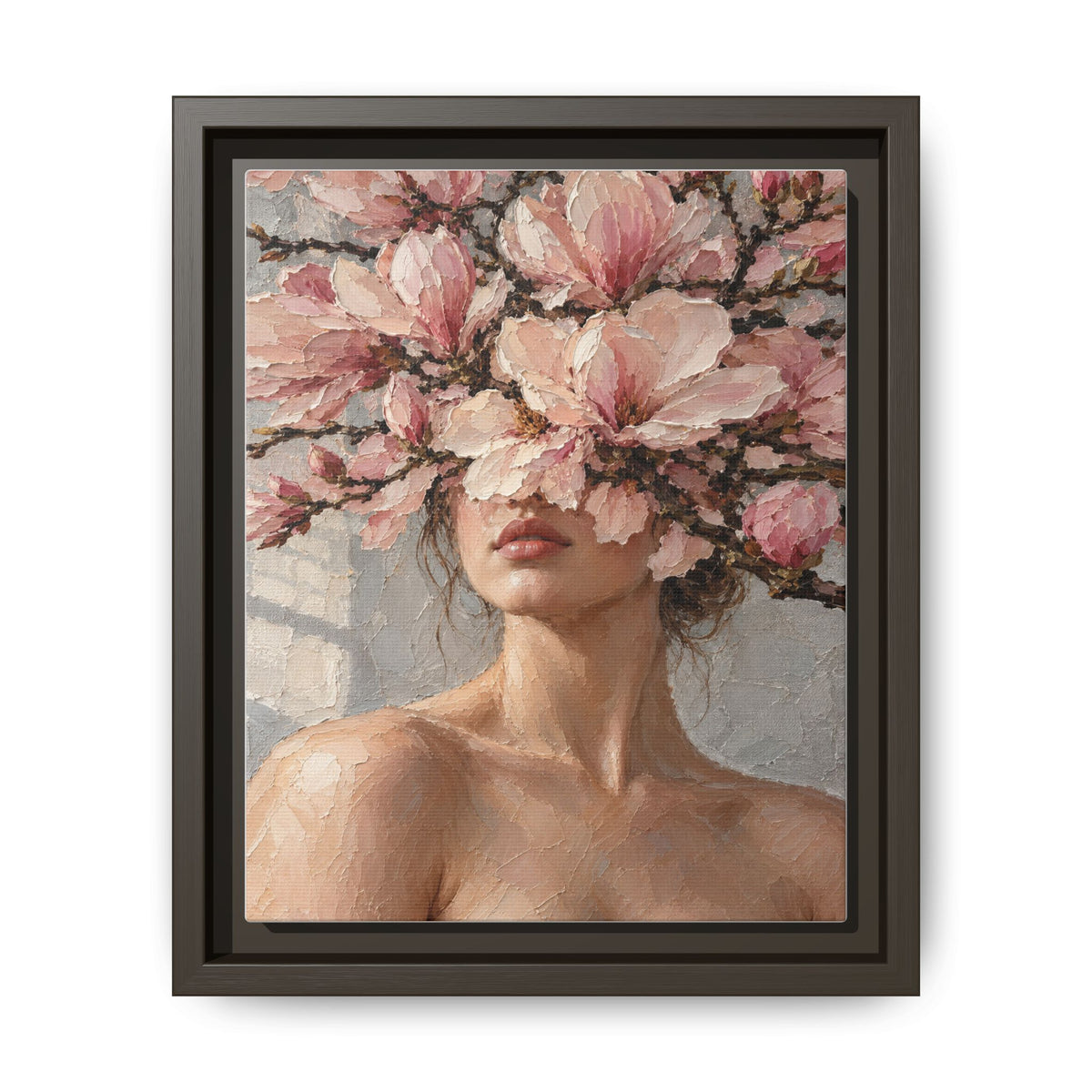Magnolia Silence · Framed Canvas