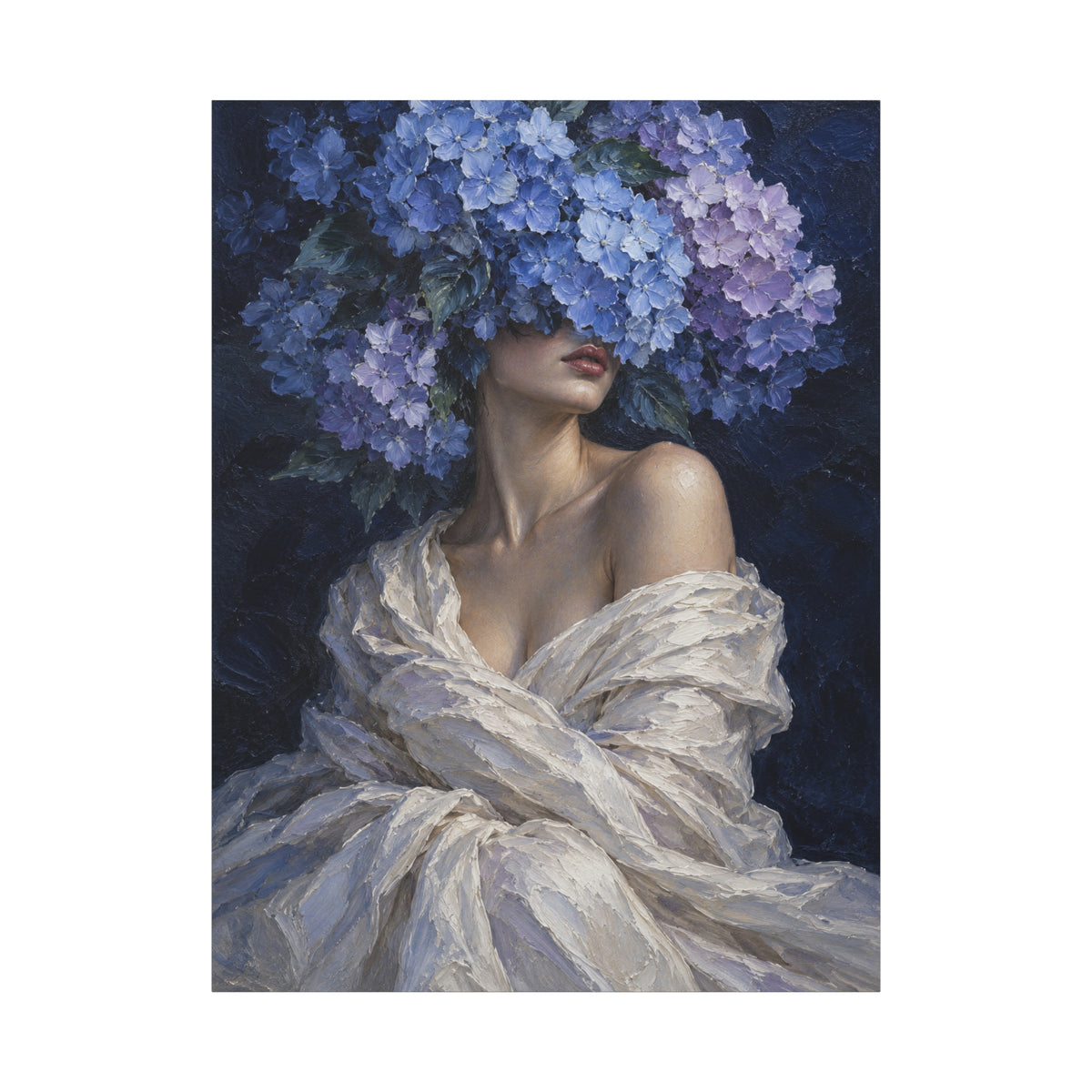 Hydrangea Blue · Frameless Canvas