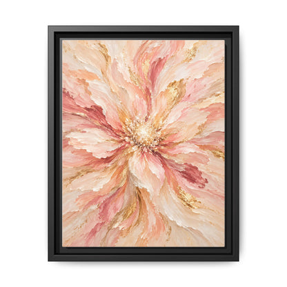 Blush Bloom · Framed Canvas