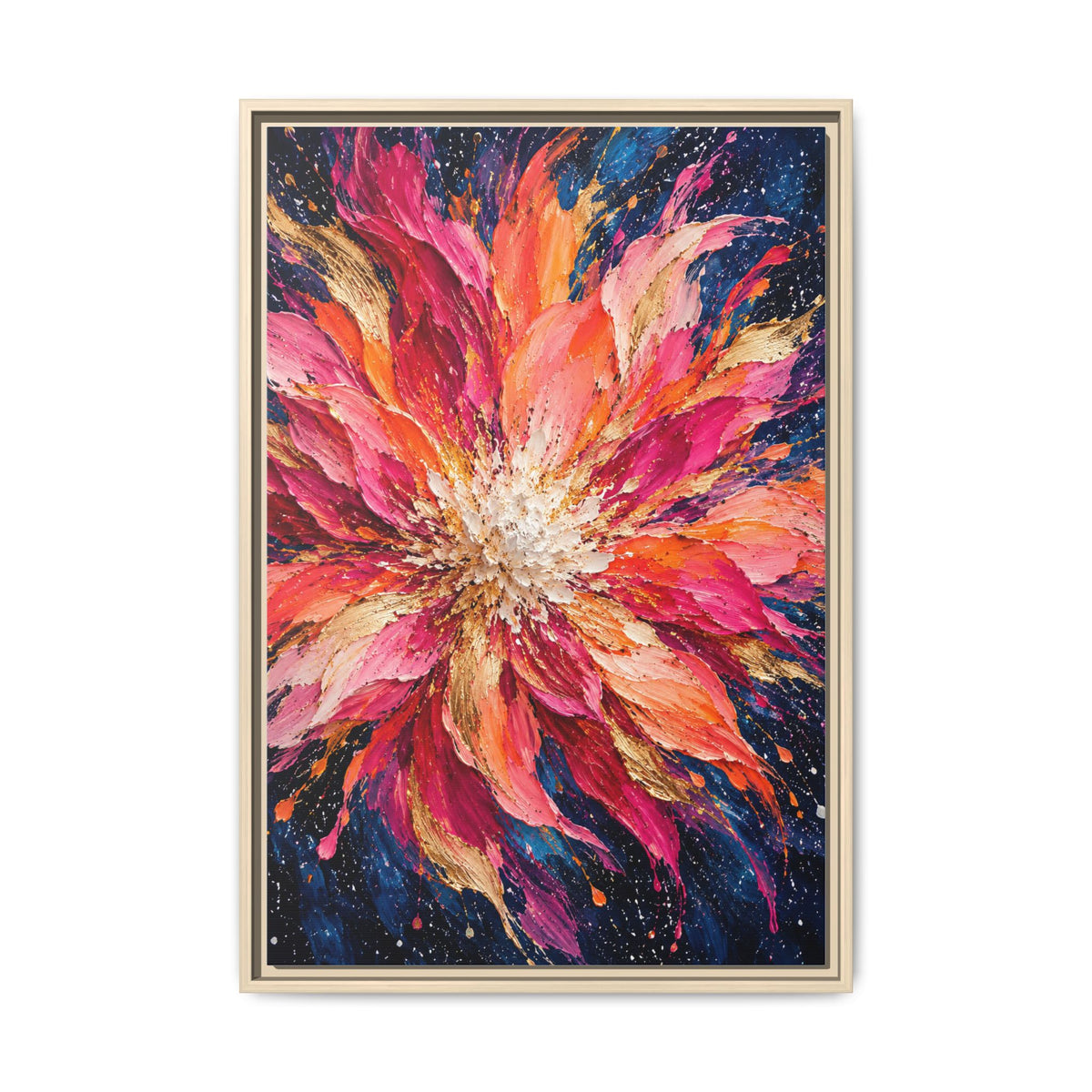 Supernova Bloom · Framed Canvas
