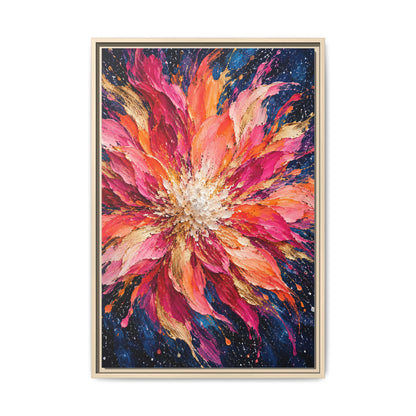 Supernova Bloom · Framed Canvas