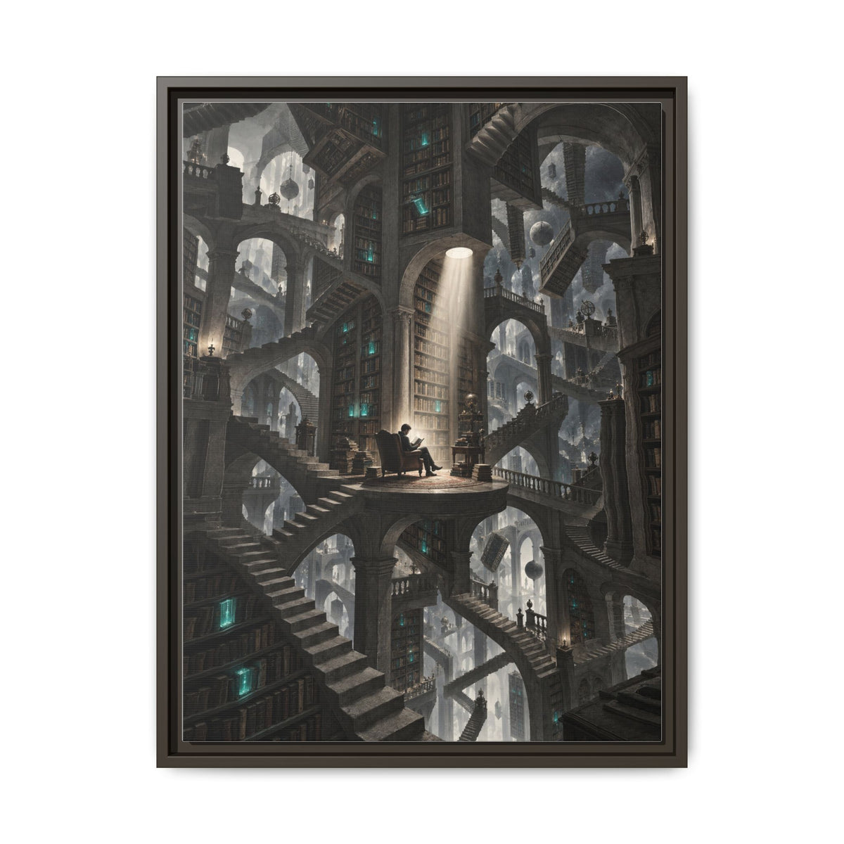 Bibliotheca Infinita · Framed Canvas