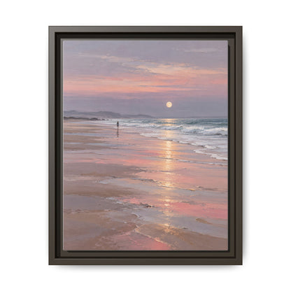 Silver Moon Tide · Framed Canvas