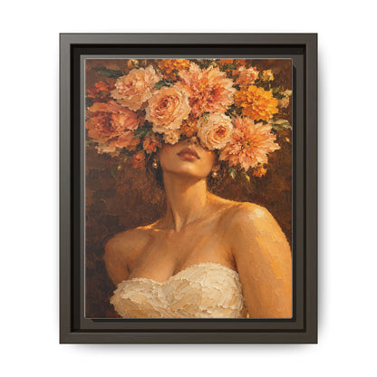 Golden Hour Bloom · Framed Canvas