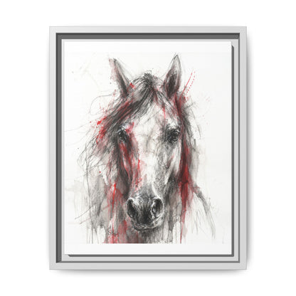 Scarlet Equus · Framed Canvas