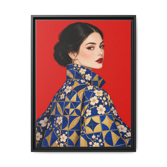 Vermilion Sunday · Framed Canvas